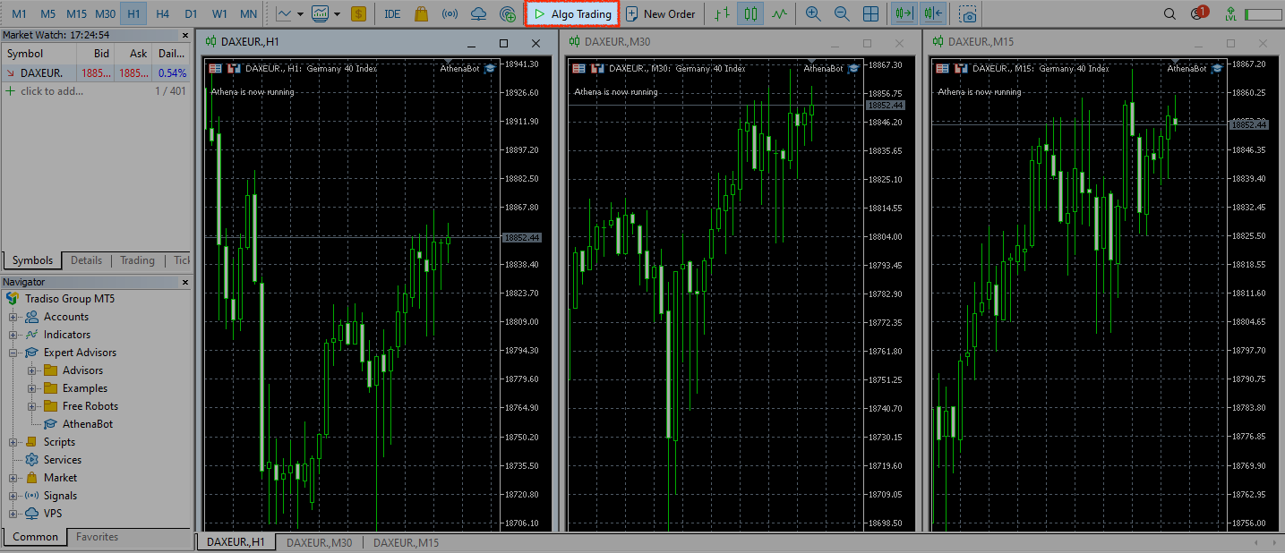 Enable Algo Trading