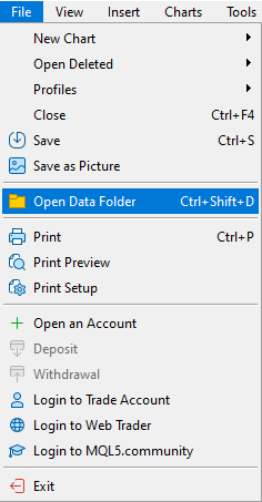MT5 Data Folder